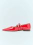 Ganni Eyelet Ballerina Flats Red Dames - Thumbnail 4