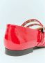 Ganni Eyelet Ballerina Flats Red Dames - Thumbnail 5