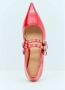 Ganni Eyelet Ballerina Flats Red Dames - Thumbnail 7