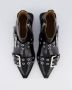 Ganni Feminine Buckle Flat Boot Black Dames - Thumbnail 3
