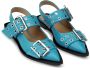 Ganni Turquoise Sandalen met Zilveren Gespen Blue Dames - Thumbnail 5