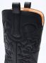 Ganni Zwarte Geborduurde Western Mid-Calf Laarzen Black Dames - Thumbnail 9