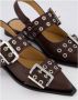 Ganni Buckle Ballerina`s Brown Dames - Thumbnail 6