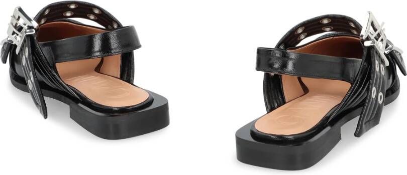Ganni Gesp faux leren slingback pumps