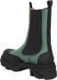 Ganni Leren Mid Calf Chelsea Laarzen Green Dames - Thumbnail 7