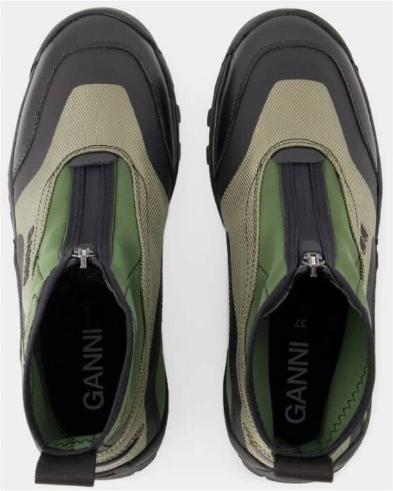 Ganni Hoge Prestatie Sneakers Polyester Groen Dames