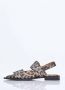 Ganni Leopard Print Buckle Ballerina Flats Brown Dames - Thumbnail 7