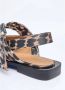 Ganni Leopard Print Buckle Ballerina Flats Brown Dames - Thumbnail 8