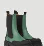 Ganni Leren Mid Calf Chelsea Laarzen Green Dames - Thumbnail 2