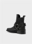 Ganni Zwarte Leren Chelsea Biker Enkellaarzen Black Dames - Thumbnail 6