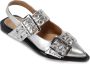 Ganni Metallic Buckle Ballerina Schoenen Gray Dames - Thumbnail 11