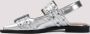 Ganni Metallic Buckle Ballerina Schoenen Gray Dames - Thumbnail 6