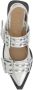 Ganni Metallic Buckle Ballerina Schoenen Gray Dames - Thumbnail 12