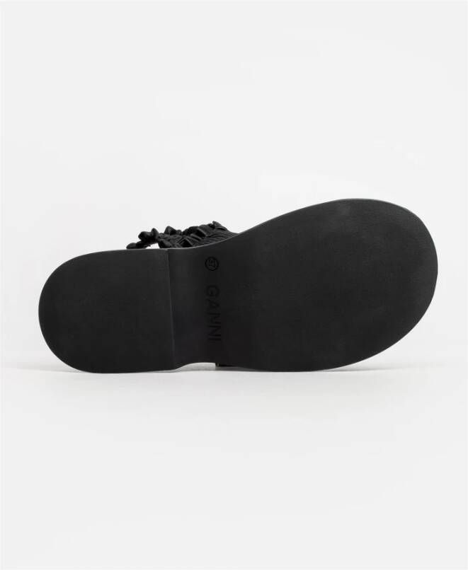 Ganni Platte sandalen Zwart Dames