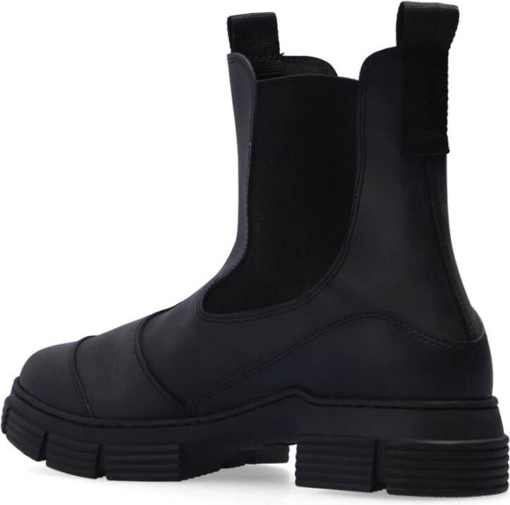 Ganni Rubber ankle boots Zwart Dames