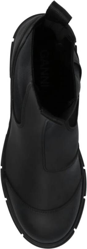 Ganni Rubber ankle boots Zwart Dames