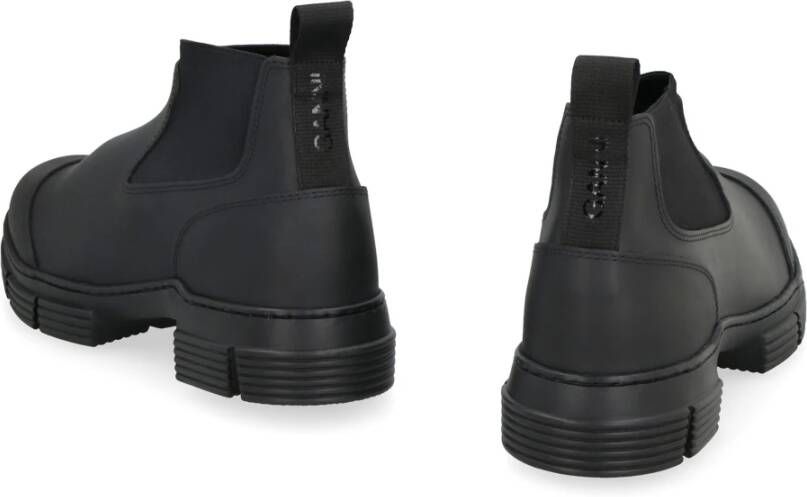 Ganni Rubberen City Boots met Elastische Inzetstukken