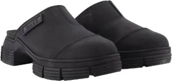 Ganni Rubberen platte schoenen Black Dames