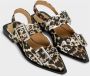 Ganni Leopard Print Buckle Ballerina Flats Brown Dames - Thumbnail 3