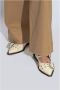 Ganni Stijlvolle Buckle Ballerina Schoenen Beige Dames - Thumbnail 2