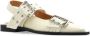 Ganni Stijlvolle Buckle Ballerina Schoenen Beige Dames - Thumbnail 4
