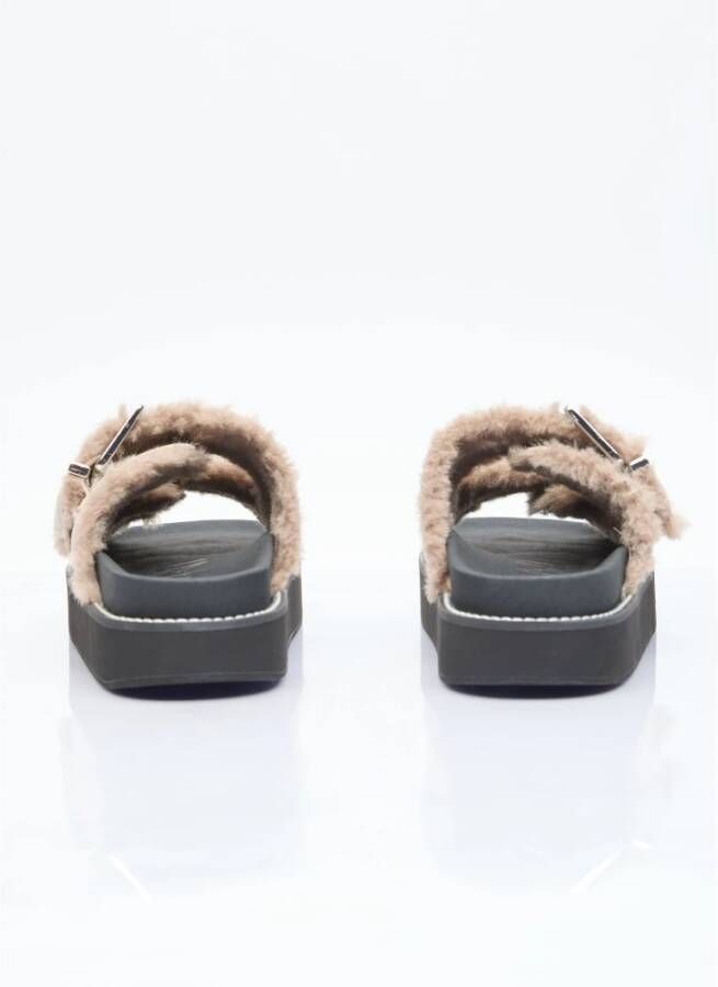 Ganni Sliders Beige Dames