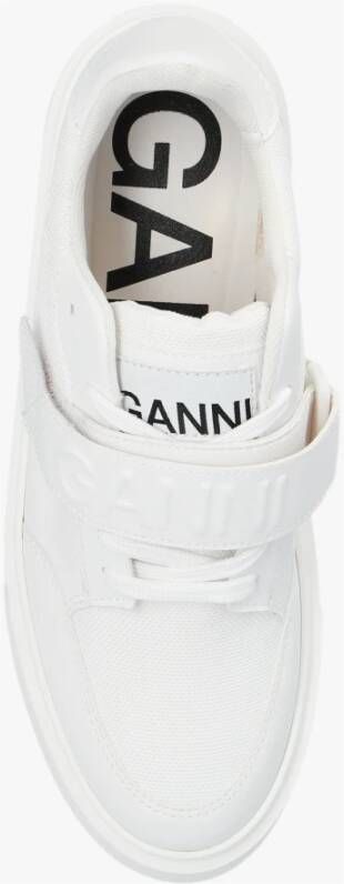 Ganni Sneakers met logo Wit Dames