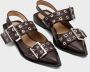 Ganni Bourgondische Feminine Buckle Ballerina Schoenen Red Dames - Thumbnail 70