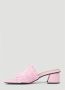 Ganni Technische Smock Kitten Heel Mules Roze Dames - Thumbnail 3