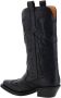Ganni Zwarte Geborduurde Western Mid-Calf Laarzen Black Dames - Thumbnail 4