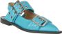 Ganni Turquoise Sandalen met Zilveren Gespen Blue Dames - Thumbnail 7