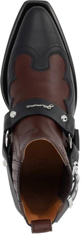 Ganni Fitted Chelsea Western boots Brown Dames