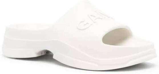 Ganni Witte Casual Mules Pool Slide White Dames