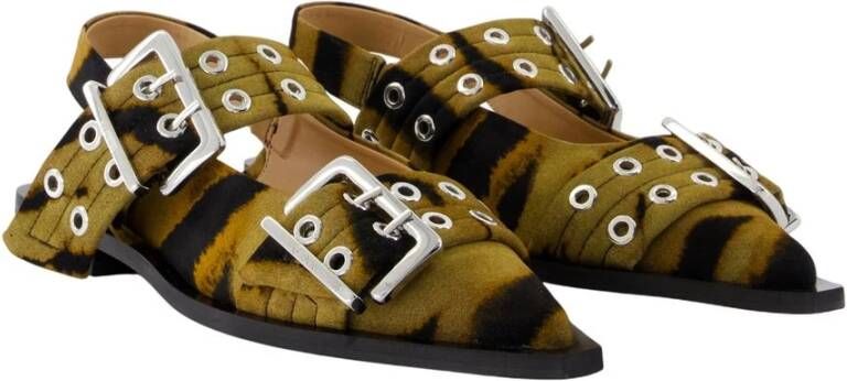 Ganni Zebra Ballerina met Vrouwelijke Gesp