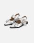 Ganni Metallic Buckle Ballerina Schoenen Gray Dames - Thumbnail 13
