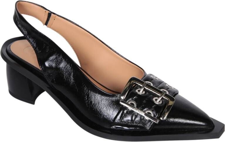 Ganni Zwarte Ballerina Flats Black Dames