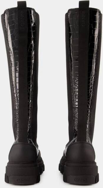 Ganni Zwarte Chelsea Boots met Profielzool Black Dames