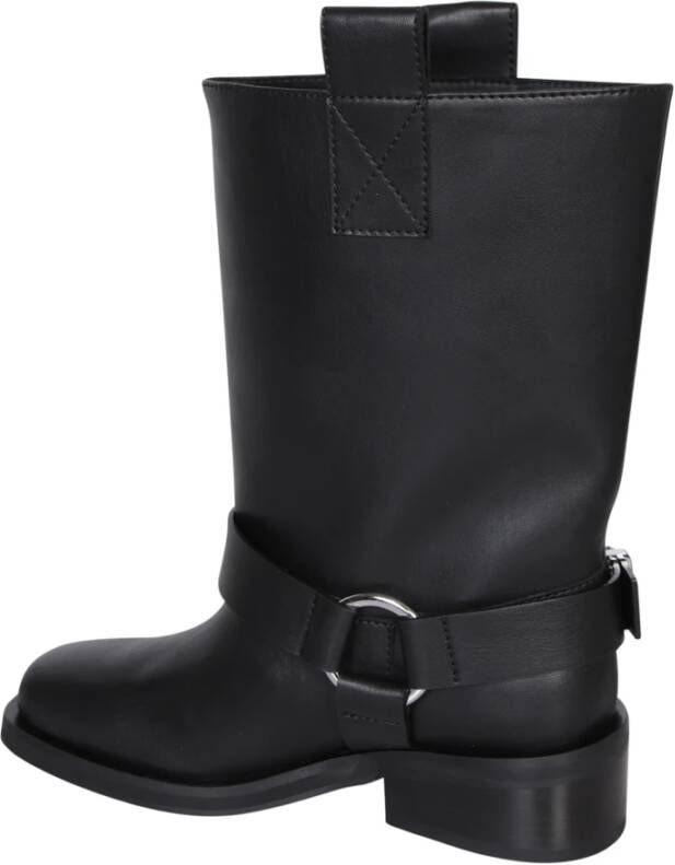 Ganni Zwarte Enkellaarsjes Stijlvol Black Dames