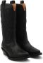 Ganni Zwarte Geborduurde Western Mid-Calf Laarzen Black Dames - Thumbnail 13