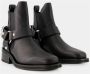 Ganni Zwarte Leren Chelsea Biker Enkellaarzen Black Dames - Thumbnail 2