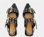 Ganni Bourgondische Feminine Buckle Ballerina Schoenen Red Dames - Thumbnail 46