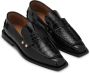 Ganni Zwarte Studs Square Loafer Croco Schoenen - Thumbnail 2