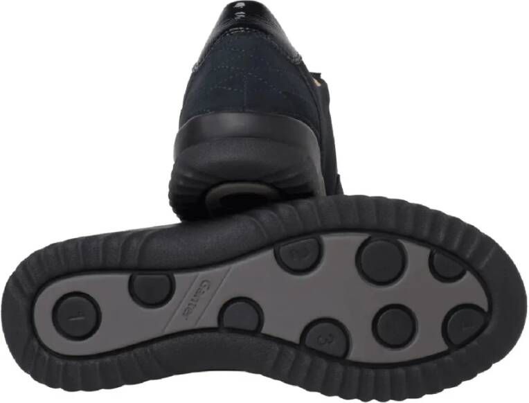 Ganter Blauwe Wijde Sneaker Comfortabel Nubuck