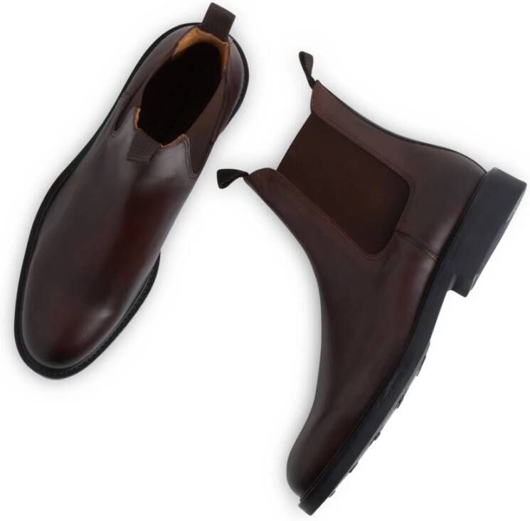 Garment Project Kledingproject Chelsea boot- gp2353-800 donkerbruin leer Bruin Heren