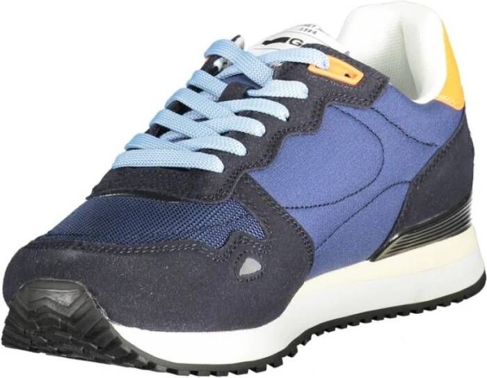 GAS Blauwe Polyester Heren Sneaker met Veters