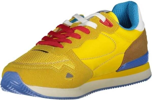 GAS Gele Polyester Sneaker met Contrasterende Details