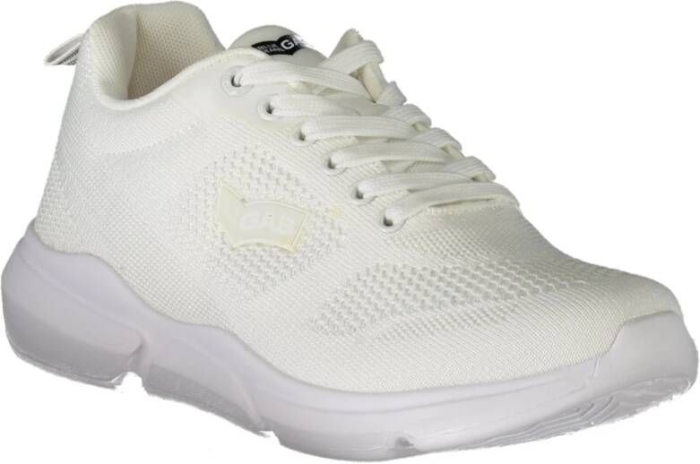 GAS Sportieve witte vetersneakers met contrastdetails White Dames