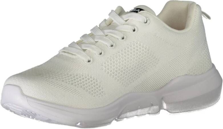 GAS Sportieve witte vetersneakers met contrastdetails White Dames