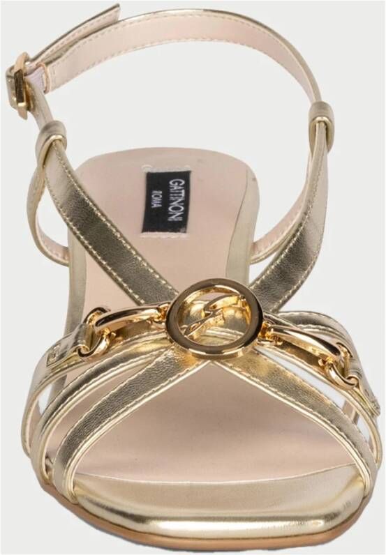 Gattinoni Grijze Sandalen met Voorvlecht