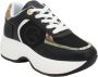Gattinoni Zwarte Sneakers met Witte Contrastinzetten en Planetariumprint Black Dames - Thumbnail 4